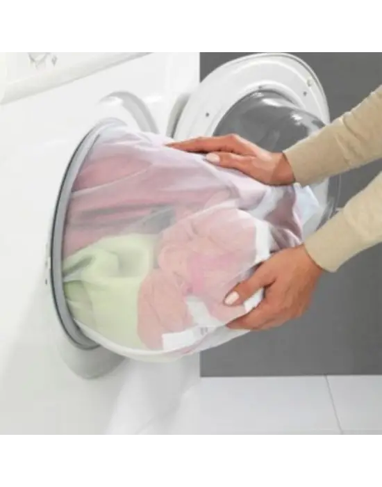 Omarı Hassas Yıkama Filesi Büyük Boy File Çamaşır Torbası 80x100 cm