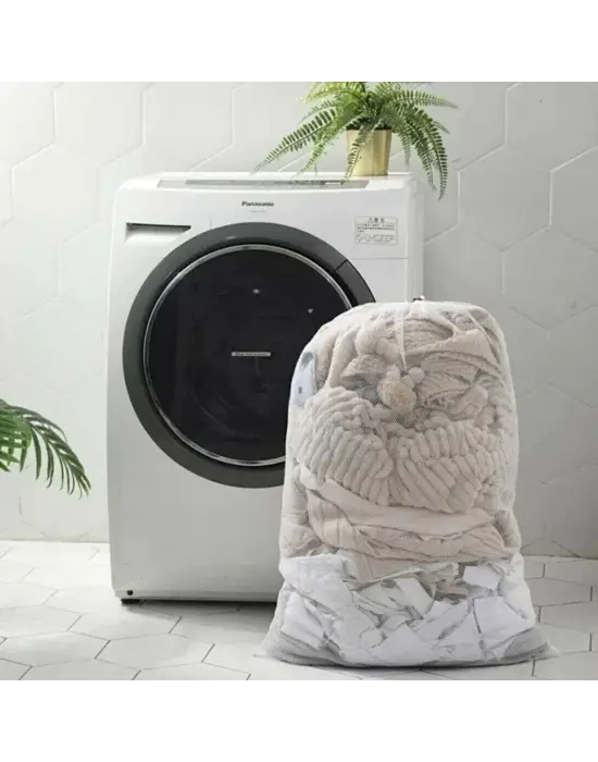 Omarı Hassas Yıkama Filesi Büyük Boy File Çamaşır Torbası 80x100 cm