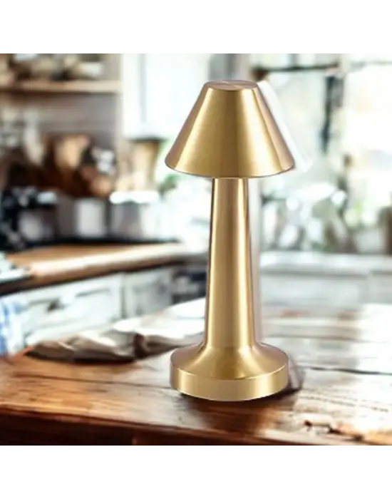 Omarı Dokunmatik LED Masa Lambası Gold Renkli
