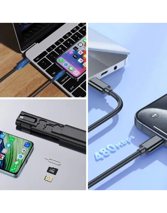 Omarı Hızlı Şarj ve Veri Aktarım Kablo Seti