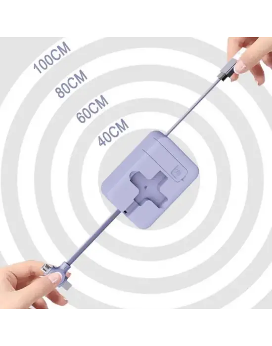 Omarı Kompakt ve Pratik 3ü 1 Arada USB Şarj Kablosu