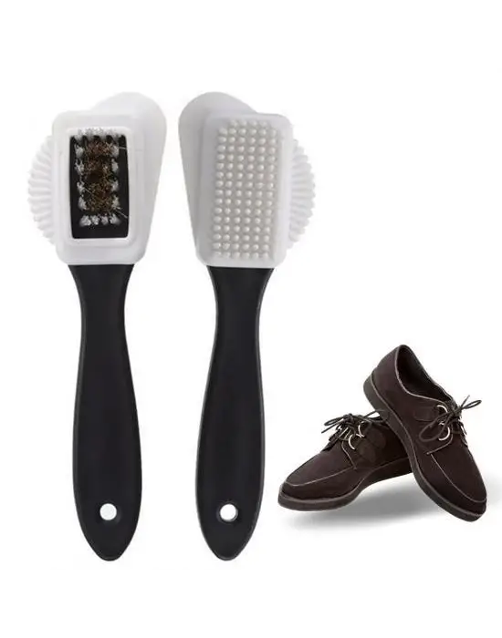 Omarı Çift Taraflı Taşınabilir Suede Deri Bot Temizleme Fırçası