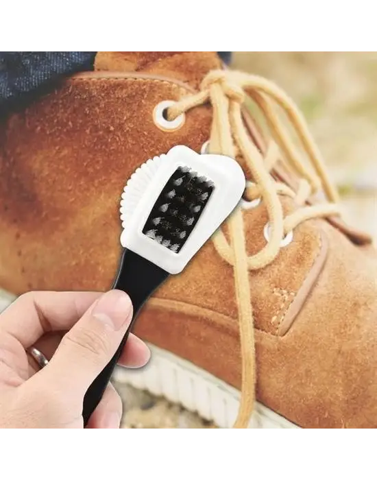 Omarı Çift Taraflı Taşınabilir Suede Deri Bot Temizleme Fırçası