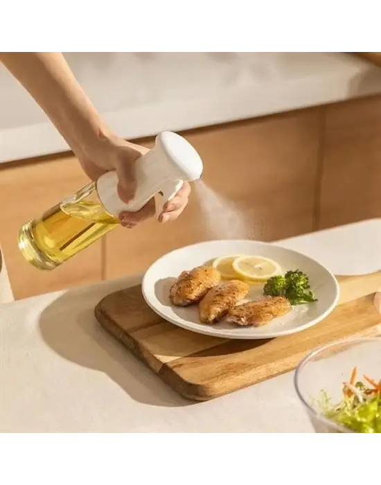 Omarı Çok Amaçlı Cam Şişe Püskürtmeli Yağdanlık ve Sos Spreyi