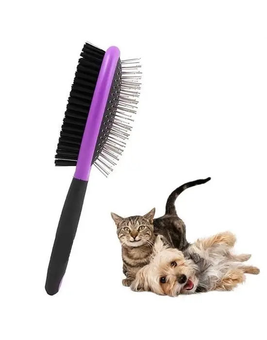 Omarı Çift Taraflı Kolay Kedi Köpek Temizleme Fırçası
