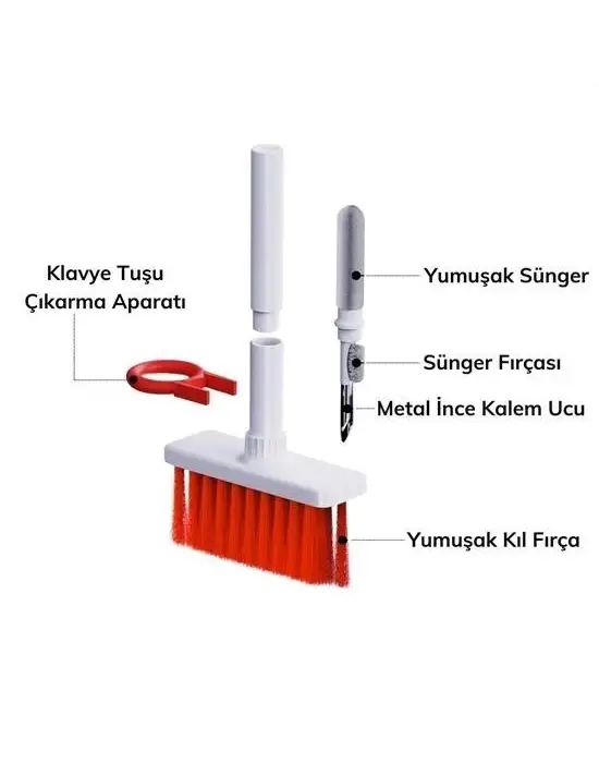 Omarı Hassas Fırça Başlıklı Bilgisayar ve Laptop Temizleme Fırçası