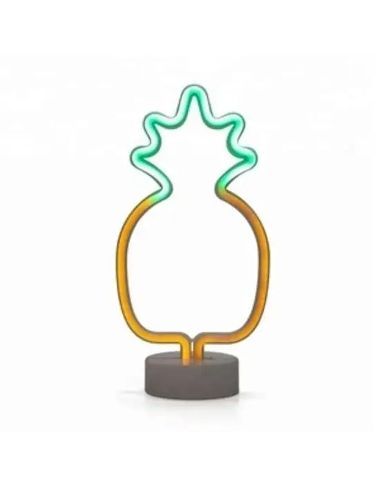 BUFFER® Dekoratif Ananaslı Neon Led Masa Ve Gece Lambası Hediyelik Lamba