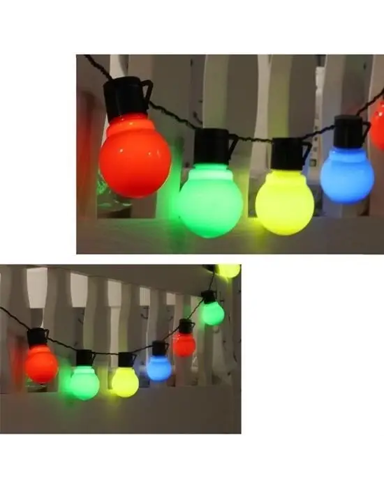 Omarı Renk Değiştiren Minik Toplarla Süslenmiş 40 Ledli Dekoratif Dolama Işık