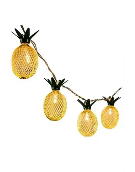 Omarı Dekoratif Pilli Ananas Şerit Led Işık (1 Metre)