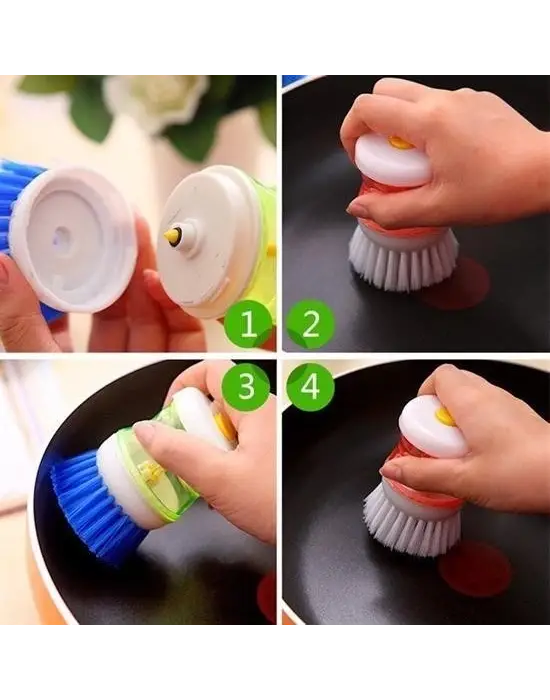 BUFFER® Deterjan Hazneli Kolay Bulaşık Yıkama Fırçası Bulaşık Sünger