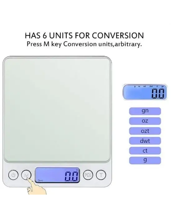 Omarı Dijital Hassas Mutfak Terazisi Gr/01 Gr Hassasiyet