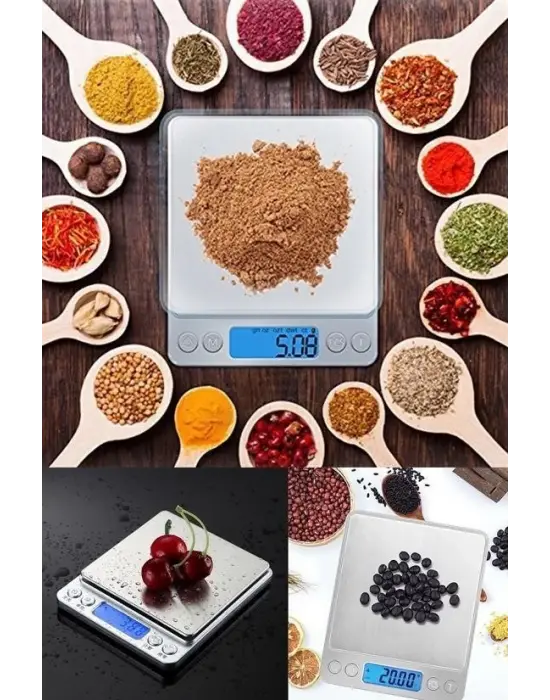 Omarı Dijital Hassas Mutfak Terazisi Gr/01 Gr Hassasiyet