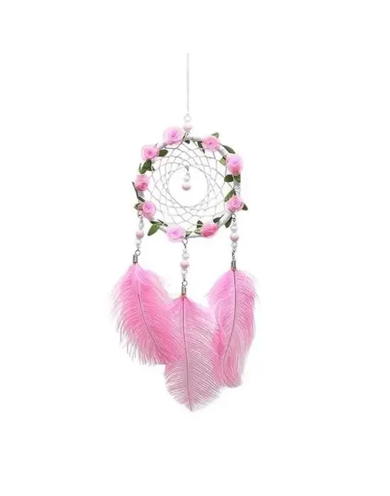 Omarı Kuş Tüyü ve Led Işıklı Dekoratif Asma Rüya Kapanı