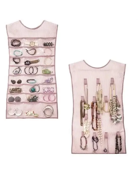 Omarı Elbise Şeklinde Takı Düzenleyici - İki Taraflı Mücevher ve Takı Organizatörü