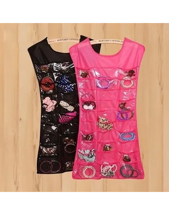 Omarı Modern Takı Saklama Çözümü - Pembe Elbise Şeklinde