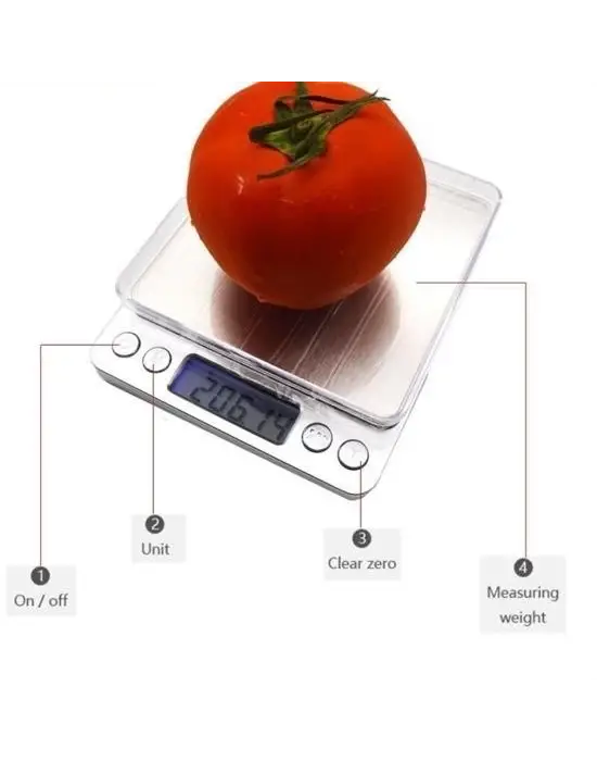 Omarı Dijital Hassas Kantar Mutfak Tartısı - 3 kg Kapasiteli