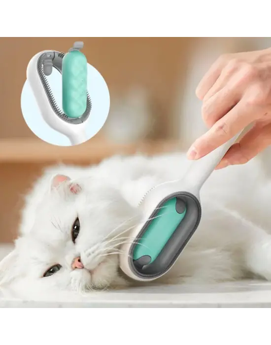 Omarı Çift Taraflı Pet Fırça - Evcil Hayvanlar için Nemli Tüy Tarama