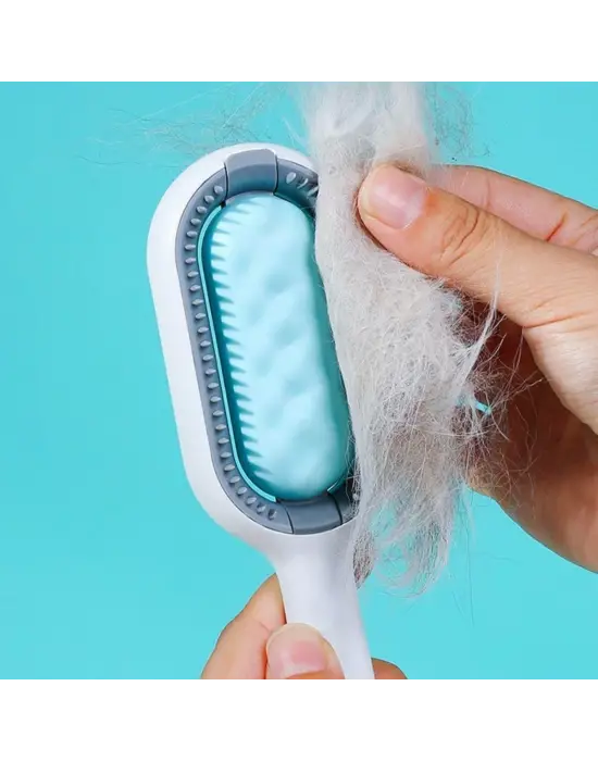 Omarı Çift Taraflı Pet Fırça - Evcil Hayvanlar için Nemli Tüy Tarama