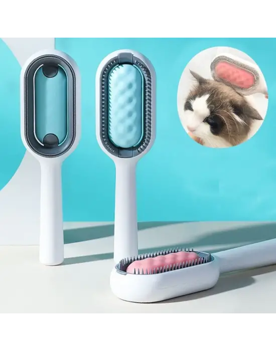 Omarı Çift Taraflı Pet Fırça - Evcil Hayvanlar için Nemli Tüy Tarama
