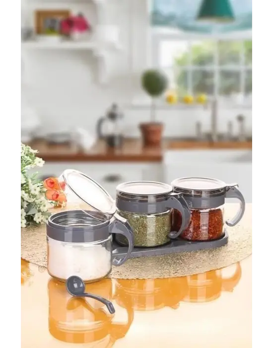 Omarı Pratik Kapaklı Baharatlık Takımı