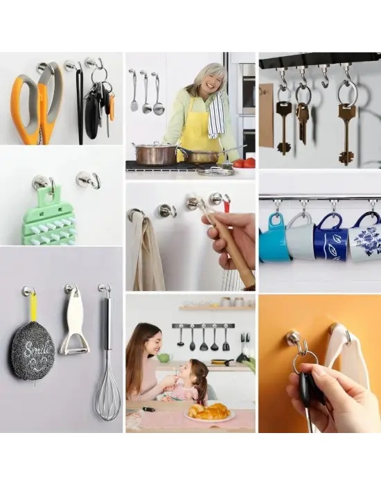 Omarı Güçlü Manyetik 2li Magnet Askı - Mutfak ve Banyo İçin Çok Amaçlı