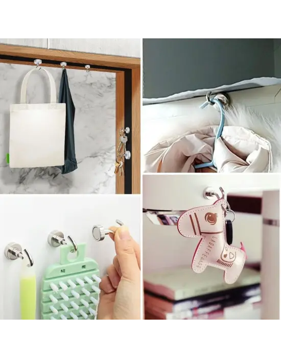 Omarı Güçlü Manyetik 2li Magnet Askı - Mutfak ve Banyo İçin Çok Amaçlı