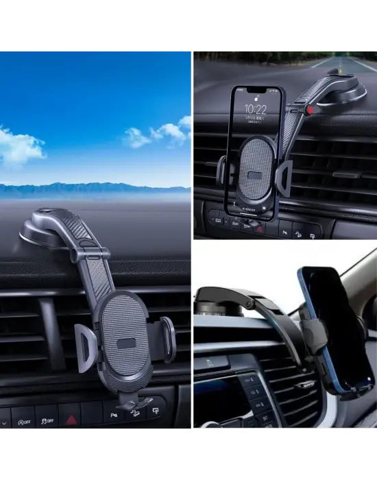 Omarı Güçlü Vantuzlu Araç İçi Telefon Tutucu Aparat