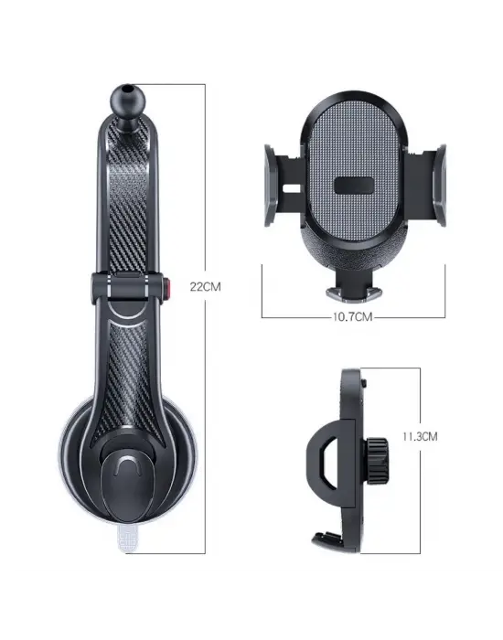 Omarı Güçlü Vantuzlu Araç İçi Telefon Tutucu Aparat