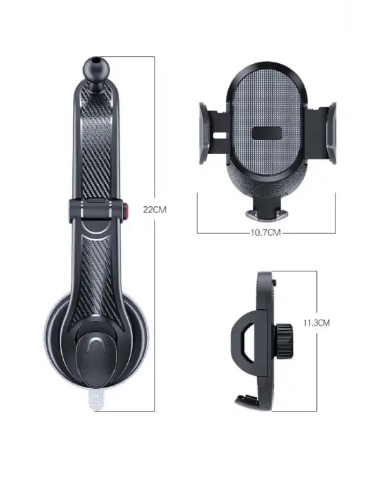 Omarı Güçlü Vantuzlu Araç İçi Telefon Tutucu Aparat