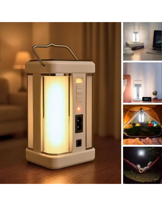 Omarı Güneş Enerjili Şarjlı Işık 1200mAh Yeniden Şarj Edilebilir Batarya