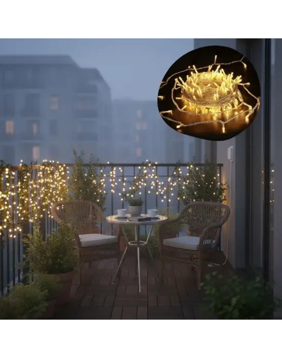 BUFFER® Günışığı Renk 5 Farklı Işık Modlu 10 Metre Eklemeli Dekor Boncuk Model Dekoratif Led