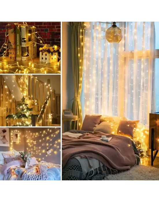 BUFFER® Günışığı Renk 5 Farklı Işık Modlu 10 Metre Eklemeli Dekor Boncuk Model Dekoratif Led