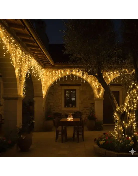 BUFFER® Günışığı Renk 5 Farklı Işık Modlu 10 Metre Eklemeli Dekor Boncuk Model Dekoratif Led