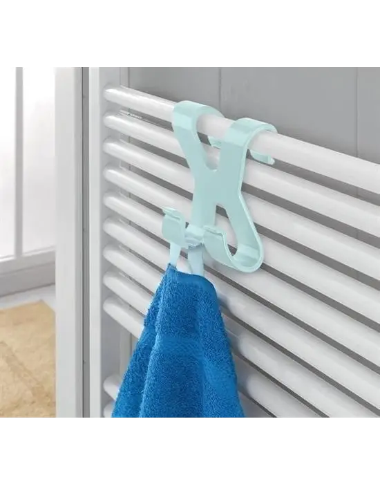 Omarı Pratik ve Taşınabilir 2 Kancalı Banyo Askısı