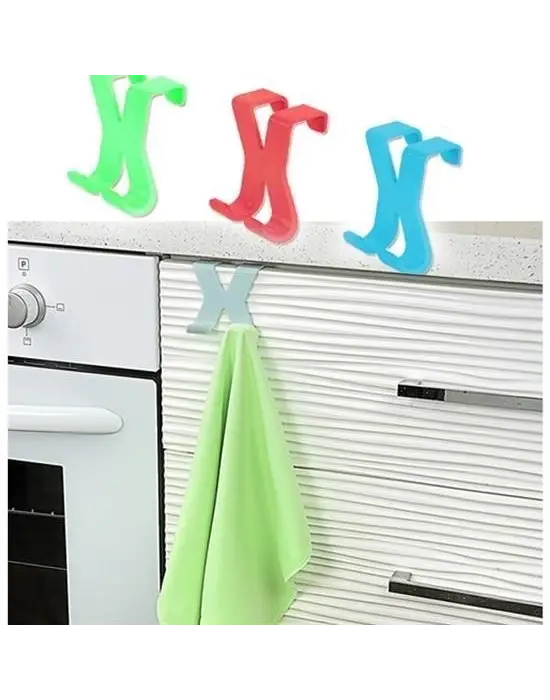 Omarı Pratik ve Taşınabilir 2 Kancalı Banyo Askısı