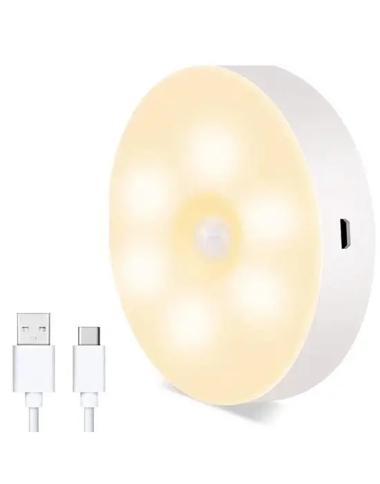 Omarı Hareket Sensörlü Usb Şarjlı Spot Lamba LED Yapışkanlı Model