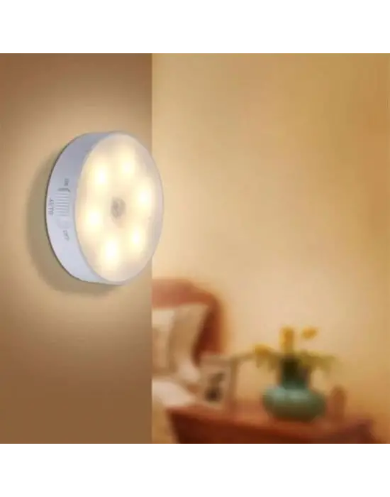Omarı Hareket Sensörlü Usb Şarjlı Spot Lamba LED Yapışkanlı Model