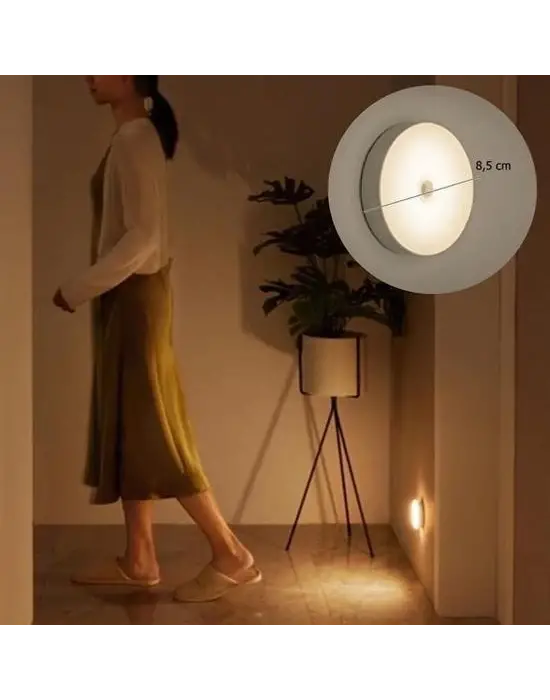 Omarı Hareket Sensörlü Usb Şarjlı Spot Lamba LED Yapışkanlı Model