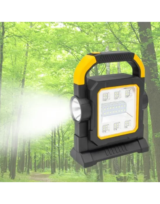 Omarı Taşınabilir Solar LED Çalışma Işığı | USB Çıkışlı Projektör Lamba