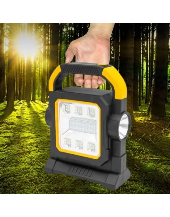 Omarı Taşınabilir Solar LED Çalışma Işığı | USB Çıkışlı Projektör Lamba