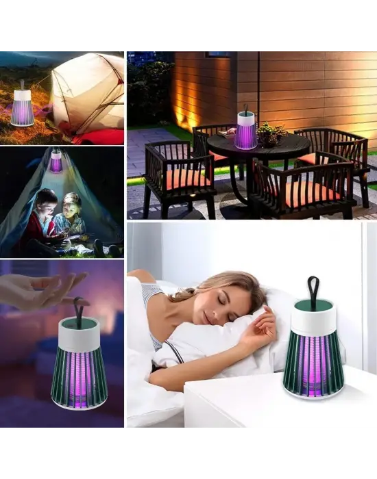 BUFFER® İç ve Dış Mekanlar İçin Şarjlı Sinek Öldürücü Sivrisinek Kovucu,UV Işıklı Sineksavar Taşınabilir Gece Lambası