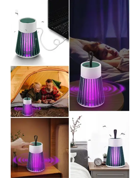 BUFFER® İç ve Dış Mekanlar İçin Şarjlı Sinek Öldürücü Sivrisinek Kovucu,UV Işıklı Sineksavar Taşınabilir Gece Lambası