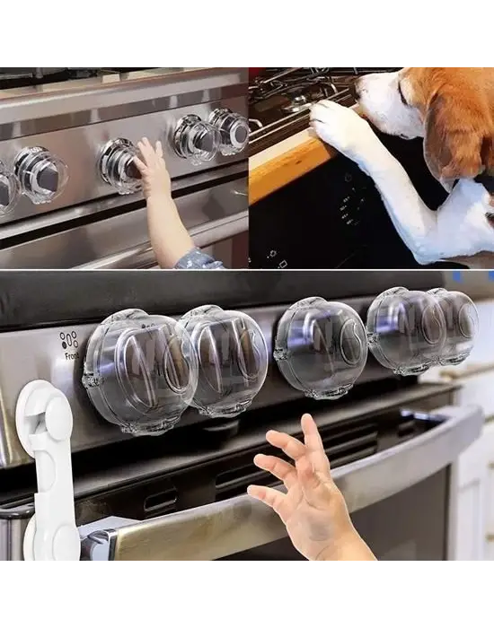 Omarı Isıya Dayanıklı Ocak Düğme Koruyucusu - Emniyet Düzeneği