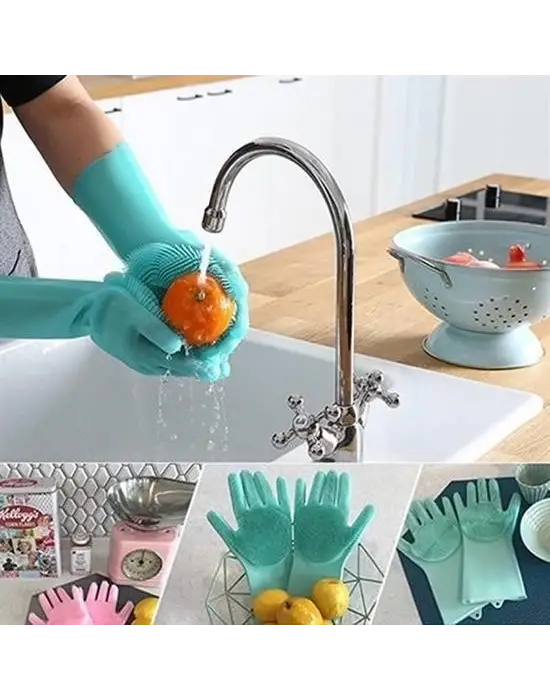 BUFFER® Isıya Dayanıklı Pratik Sihirli Silikon Bulaşık Yıkama Eldiveni