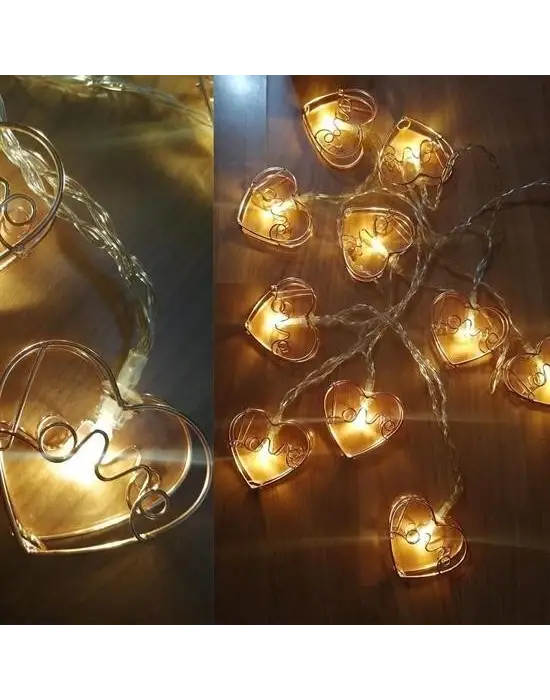 Omarı Kalpli Led Işık Zinciri - Doğum Günü Süsü & Aydınlatma