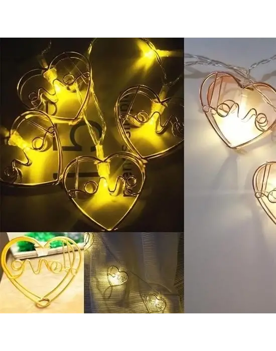 Omarı Kalpli Led Işık Zinciri - Doğum Günü Süsü & Aydınlatma