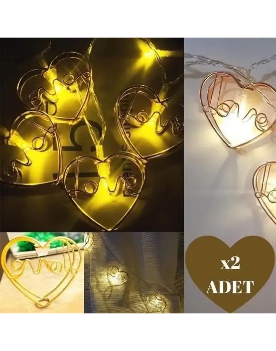 Omarı Kalpli Led Işık Zinciri - Doğum Günü Süsü & Aydınlatma