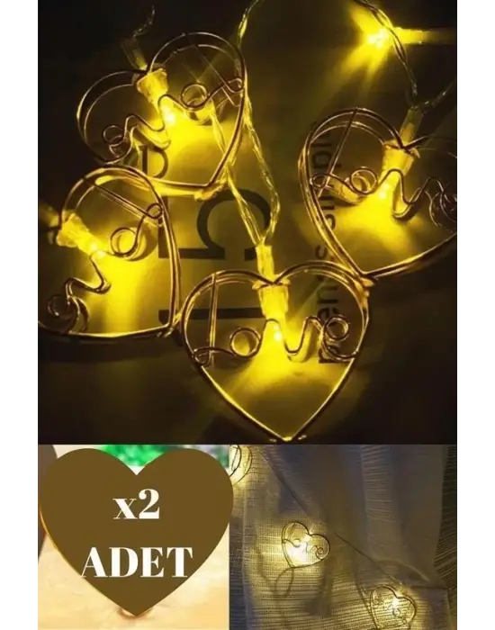 Omarı Kalpli Led Işık Zinciri - Doğum Günü Süsü & Aydınlatma