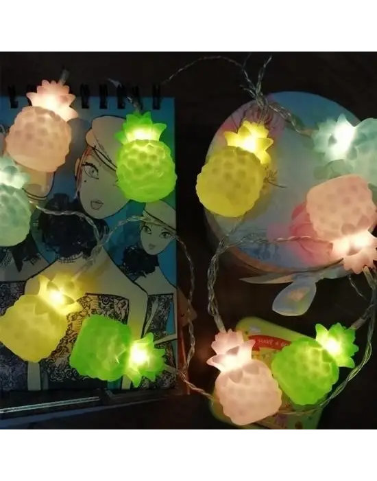 Omarı Dekoratif Karışık Renk Ananas Işık Zinciri