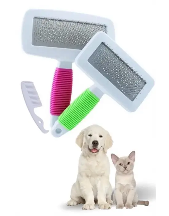 Omarı Evcil Hayvanlar için Telli Küçük Boy Tüy Bakım Seti ve Fırça